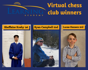 shows picture of the 3 Chess club winners