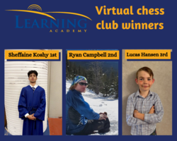 shows picture of the 3 Chess club winners